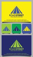 vetor de design de logotipo de rua de estrada
