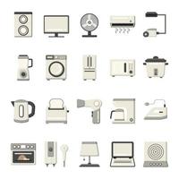 conjunto de ícones de eletrodomésticos vetor