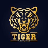 ícone e logotipo do tigre. ilustração vetorial vetor