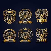 ícone e logotipo do tigre. ilustração vetorial vetor