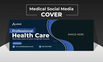 modelo de design de capa de mídia social moderna para banner de perfil atendimento odontológico médico vetor