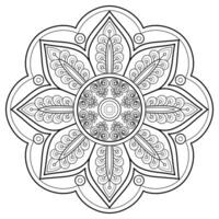 padrão de mandala uese para livro de colorir. design de papel de parede de arte vetor