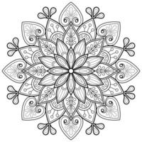 mandala arte digital padrão arte na parede livro de colorir padrão de renda o desenho de tatuagem para uma camisa de pintura de papel de parede e design de adesivo de estêncil de azulejo ornamento de círculo decorativo em estilo oriental étnico vetor