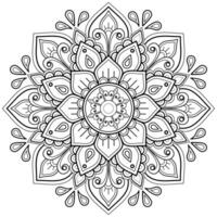 mandala arte digital padrão arte na parede livro de colorir padrão de renda o desenho de tatuagem para uma camisa de pintura de papel de parede e design de adesivo de estêncil de azulejo ornamento de círculo decorativo em estilo oriental étnico vetor