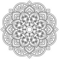 mandala arte digital padrão arte na parede livro de colorir padrão de renda o desenho de tatuagem para uma camisa de pintura de papel de parede e design de adesivo de estêncil de azulejo ornamento de círculo decorativo em estilo oriental étnico vetor