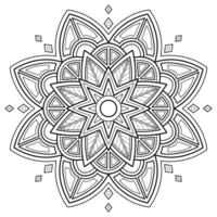 mandala arte digital padrão arte na parede livro de colorir padrão de renda o desenho de tatuagem para uma camisa de pintura de papel de parede e design de adesivo de estêncil de azulejo ornamento de círculo decorativo em estilo oriental étnico vetor