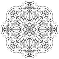 mandala arte digital padrão arte na parede livro de colorir padrão de renda o desenho de tatuagem para uma camisa de pintura de papel de parede e design de adesivo de estêncil de azulejo ornamento de círculo decorativo em estilo oriental étnico vetor