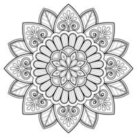 mandala arte digital padrão arte na parede livro de colorir padrão de renda o desenho de tatuagem para uma camisa de pintura de papel de parede e design de adesivo de estêncil de azulejo ornamento de círculo decorativo em estilo oriental étnico vetor