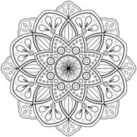 mandala arte digital padrão arte na parede livro de colorir padrão de renda o desenho de tatuagem para uma camisa de pintura de papel de parede e design de adesivo de estêncil de azulejo ornamento de círculo decorativo em estilo oriental étnico vetor