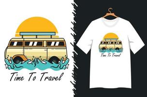 design de camiseta de citação de viagem vetor
