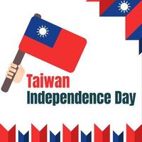 feliz dia nacional de taiwan 10 de outubro design vetorial de celebração vetor