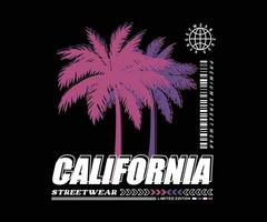 design de camiseta da califórnia, gráfico vetorial, pôster tipográfico ou camisetas streetwear e estilo urbano vetor