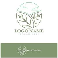 logotipo de árvore abstrata para floresta e parque nature.with uma combinação de elementos de linha .vector para projetos de negócios, agricultura, conceitos ecológicos, vegetação e beleza natural. vetor