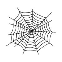 ilustração de teia de aranha desenhada de mão simples. clipart fofo de gossamer. doodle de halloween para impressão, web, design, decoração, logotipo vetor