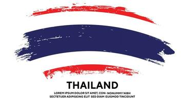 vetor de design de bandeira colorida de tailândia estilo ondulado de textura grunge
