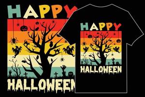 gráficos de design de camiseta de halloween vetor