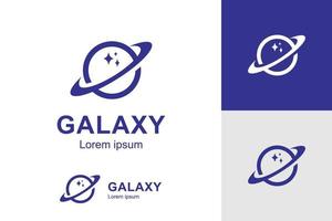 símbolo do ícone do logotipo do planeta galáxia para design de logotipo de astronomia vetor