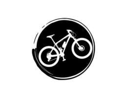 bicicleta em ilustração de círculo vetor