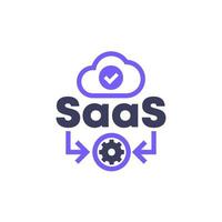 ícone saas, software como vetor de serviço