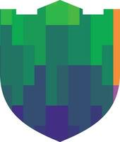vetor de escudo colorido. imagem de ícone de escudo, vetor plano, aplicativo de escudo e símbolo da web.