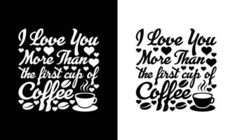 design de camiseta de citação de café, tipografia vetor