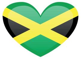 acenando a bandeira da jamaica. esvoaçante bandeira jamaicana têxtil. a cruz, preta, verde e dourada vetor