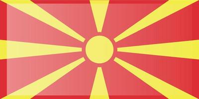 ilustração vetorial de bandeira da Macedônia. bandeira nacional da macedônia. vetor