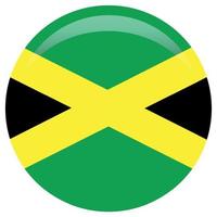 acenando a bandeira da jamaica. esvoaçante bandeira jamaicana têxtil. a cruz, preta, verde e dourada vetor