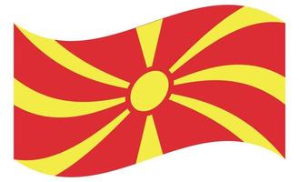 ilustração vetorial de bandeira da Macedônia. bandeira nacional da macedônia. vetor