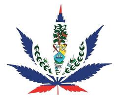 bandeira de folha de cannabis. o conceito de legalização da maconha, cannabis para belize. vetor