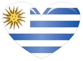 bandeira original e simples do uruguai isolada em cores oficiais e proporção corretamente. vetor