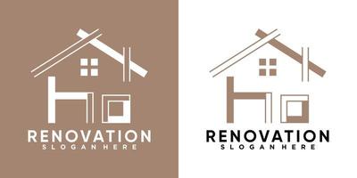 design de logotipo de renovação com conceito criativo vetor