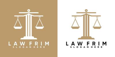 design de logotipo law frim com estilo e conceito criativo vetor