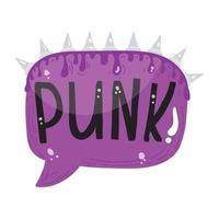 um ícone de adesivo plano de mensagem punk vetor