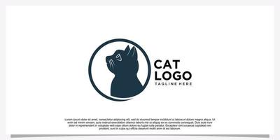 modelo de design de logotipo de animal de estimação ícone de animal de estimação conceito simples vetor premium