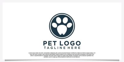 modelo de design de logotipo de animal de estimação ícone de animal de estimação conceito simples vetor premium