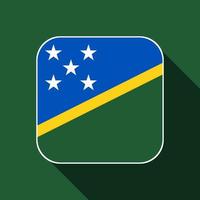 bandeira das ilhas salomão, cores oficiais. ilustração vetorial. vetor