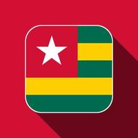 bandeira do togo, cores oficiais. ilustração vetorial. vetor