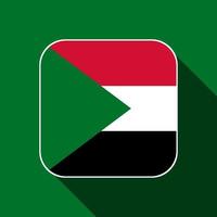bandeira do sudão, cores oficiais. ilustração vetorial. vetor