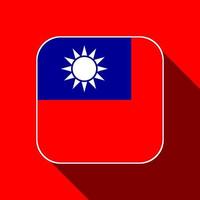 bandeira de taiwan, cores oficiais. ilustração vetorial. vetor