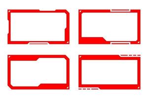 moldura quadrada vermelha moderna para marketing digital vetor