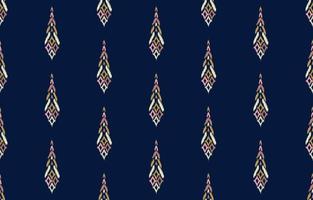 padrão étnico ikat sem costura. fundo de vetor de bordado tradicional indiano africano tribal. tecido asteca tapete batik ornamento chevron decoração têxtil papel de parede