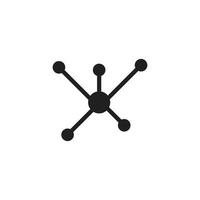 ícone de arte de linha de rede de negócios vetor preto eps10 isolado no fundo branco. símbolo de estrutura de conexão em um estilo moderno simples e moderno para o design do seu site, logotipo e aplicativo móvel