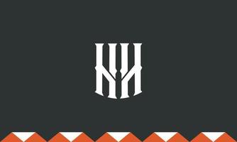 letras do alfabeto iniciais monograma logotipo hh, h e h vetor
