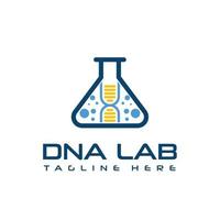 design de logotipo de laboratório de dna para empresa de negócios vetor