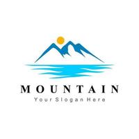 logotipo do mar de montanha vetor