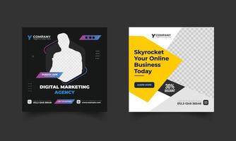 banner de marketing de negócios digitais para modelo de postagem de mídia social vetor