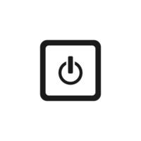 ícone de vetor de botão liga / desliga no fundo branco