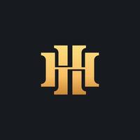 modelo de logotipo de monograma inicial h hh. logotipo do ícone de letra inicial vetor