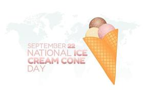 gráfico vetorial do dia nacional da casquinha de sorvete bom para a celebração do dia nacional da casquinha de sorvete. projeto plano. ilustração de design.flat de panfleto.